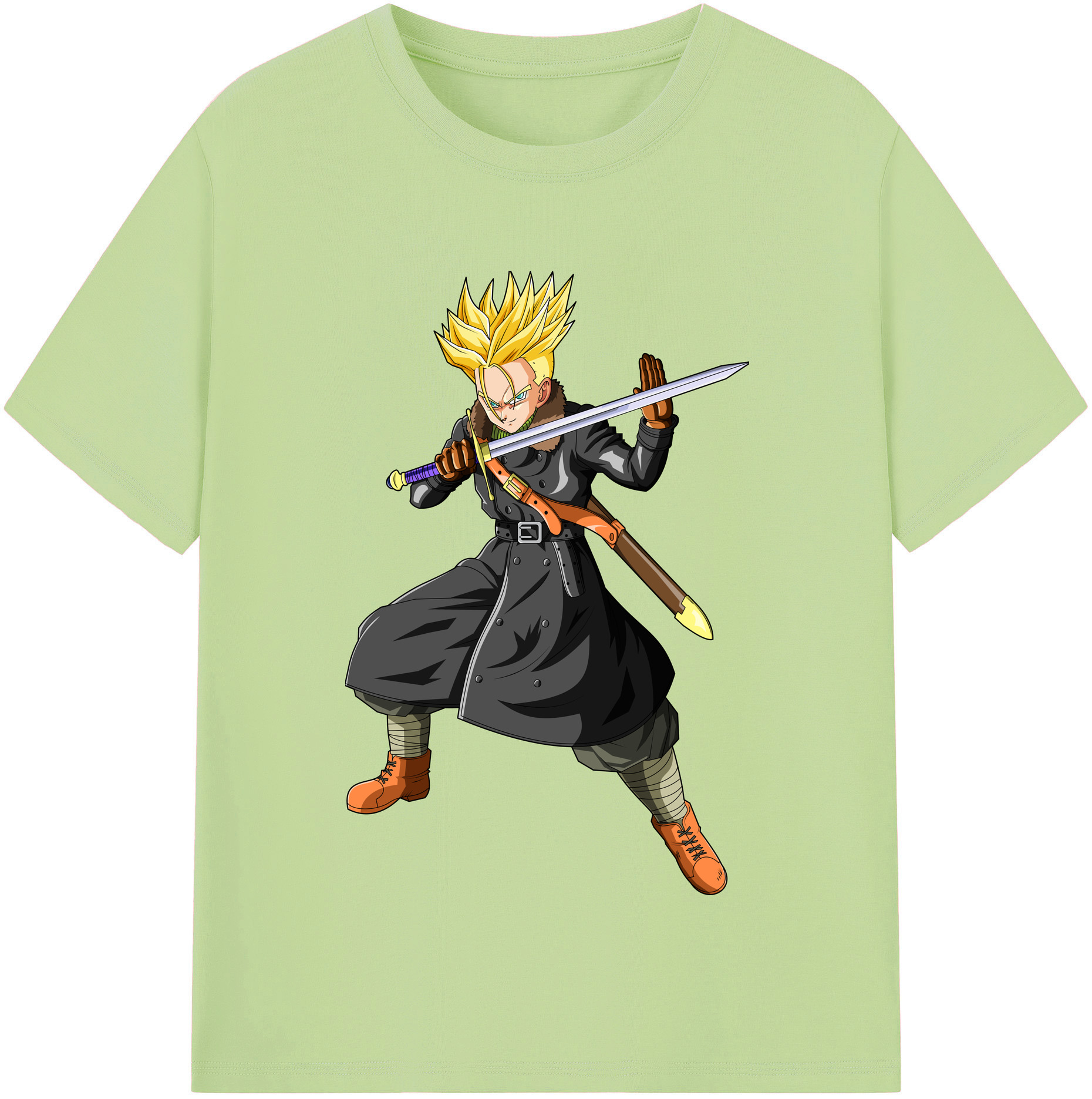 （画像用） ドラゴンボール トランクス（Torankusu）DRAGON BALL Trunks 綿100％半袖Tシャツ（フロントプリント）